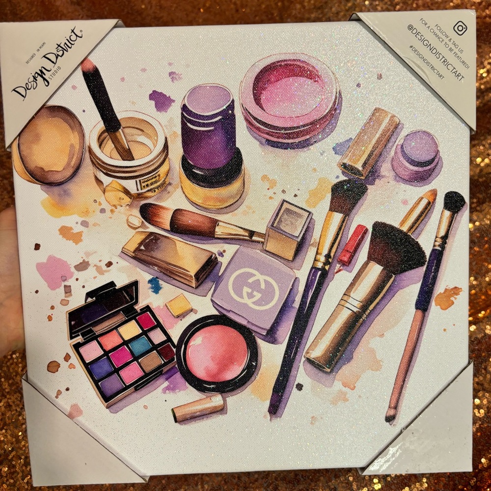 Licensed Beauty Glitter Wall Art Canvas